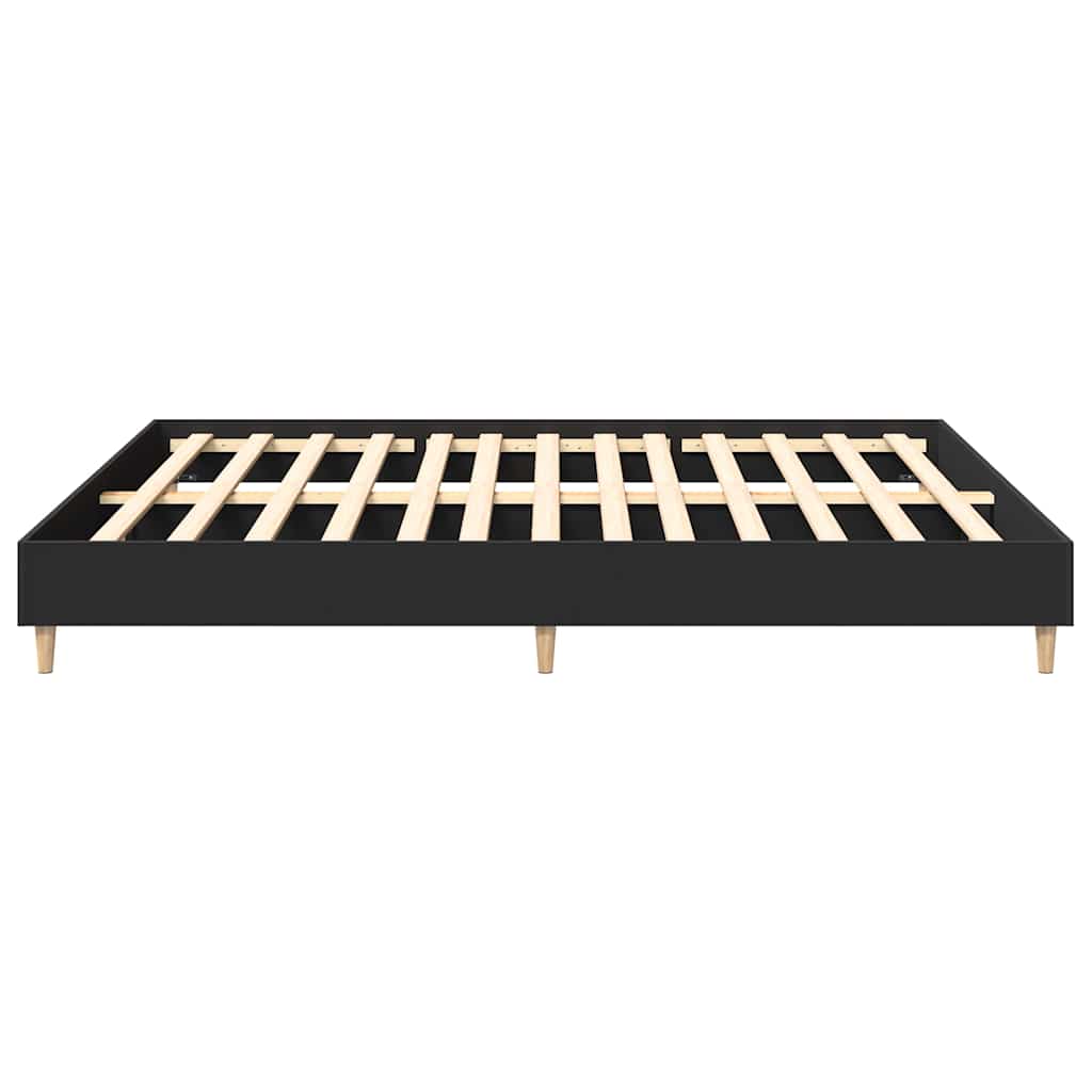 Bedframe matras zonder matras 200x200 cm spaanplaat zwart