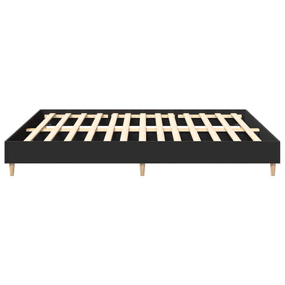 Bedframe matras zonder matras 200x200 cm spaanplaat zwart