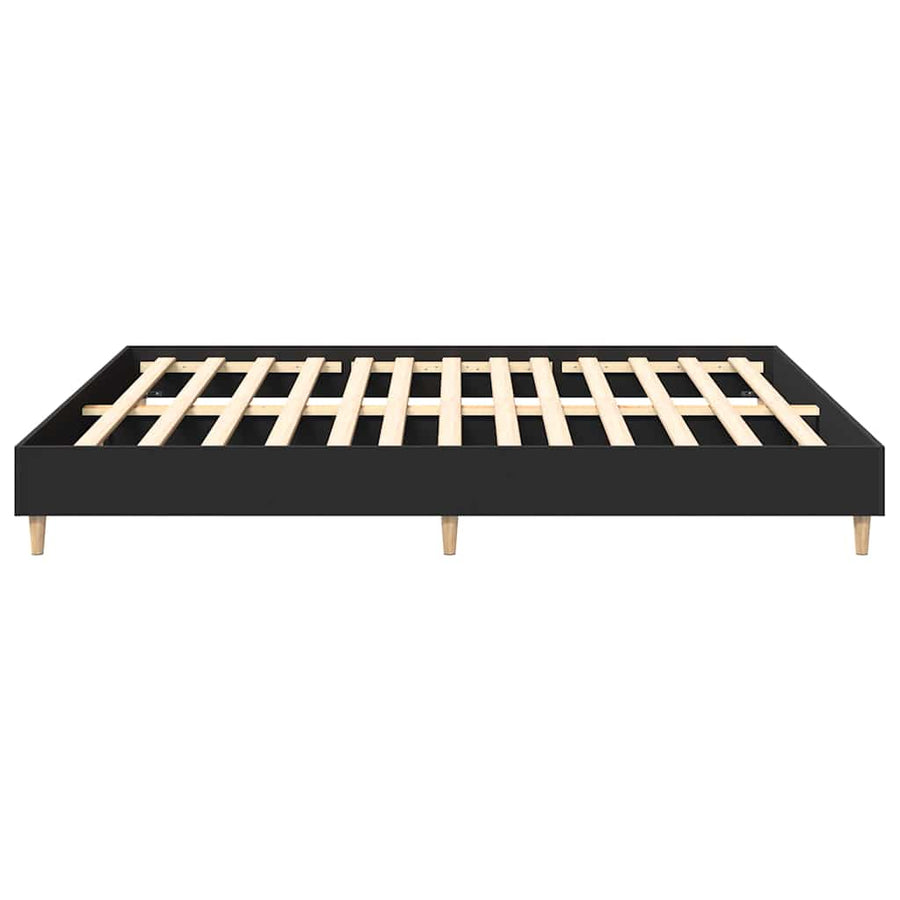 Bedframe matras zonder matras 200x200 cm spaanplaat zwart