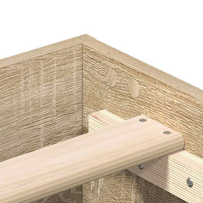 Bedframe zonder matras 200x200cm spaanplaat sonoma eikenkleurig
