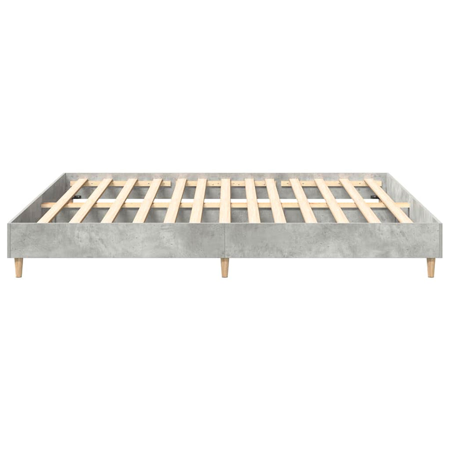 Bedframe zonder matras 200x200 cm spaanplaat betongrijs