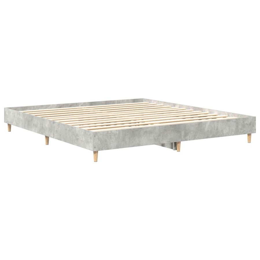 Bedframe zonder matras 200x200 cm spaanplaat betongrijs