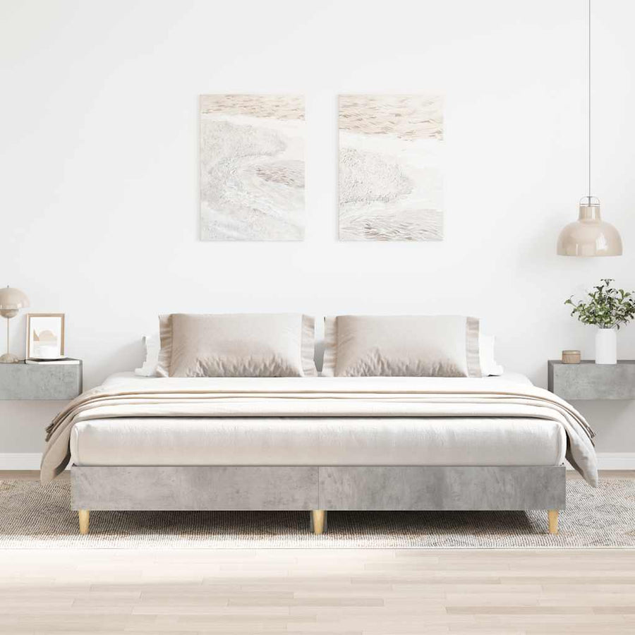Bedframe zonder matras 200x200 cm spaanplaat betongrijs