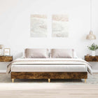 Bed frame without mattress 200x200 cm chipboard smoked oak