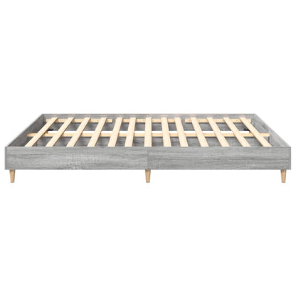 Bedframe zonder matras 200x200 cm spaanplaat grijs sonoma
