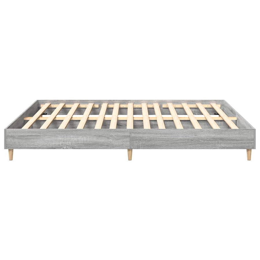 Bedframe zonder matras 200x200 cm spaanplaat grijs sonoma