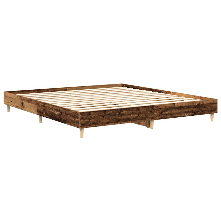 Bedframe zonder matras 200x200 cm spaanplaat bewerkt hout