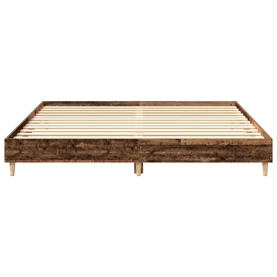 Bedframe zonder matras 200x200 cm spaanplaat bewerkt hout