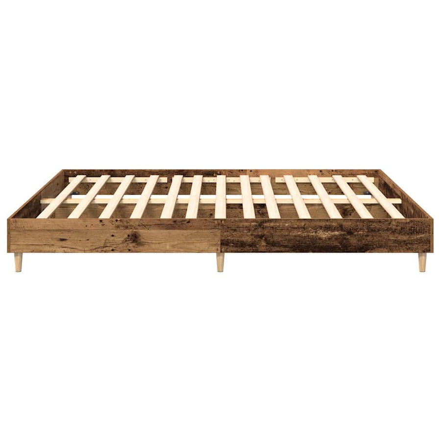 Bedframe zonder matras 200x200 cm spaanplaat bewerkt hout