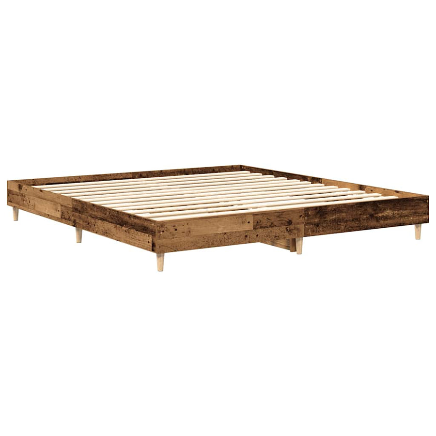 Bedframe zonder matras 200x200 cm spaanplaat bewerkt hout