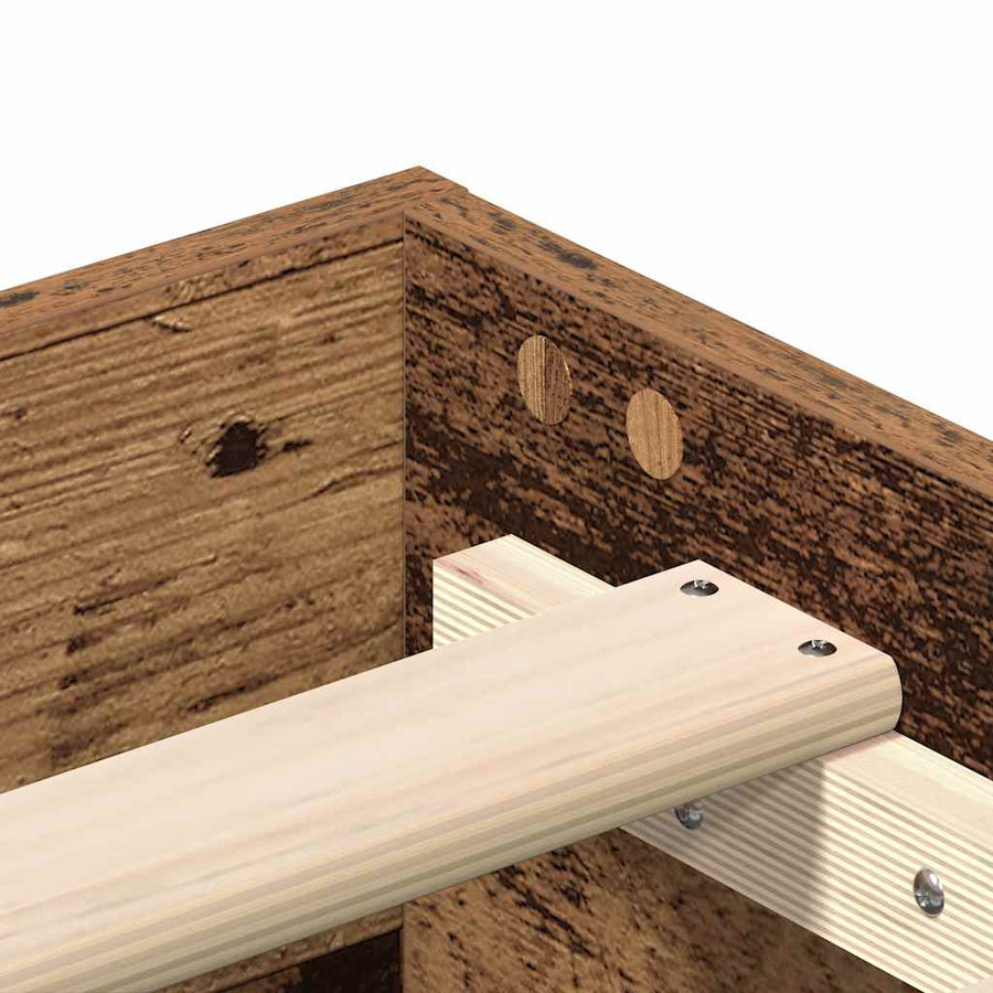 Bedframe zonder matras 200x200 cm spaanplaat bewerkt hout