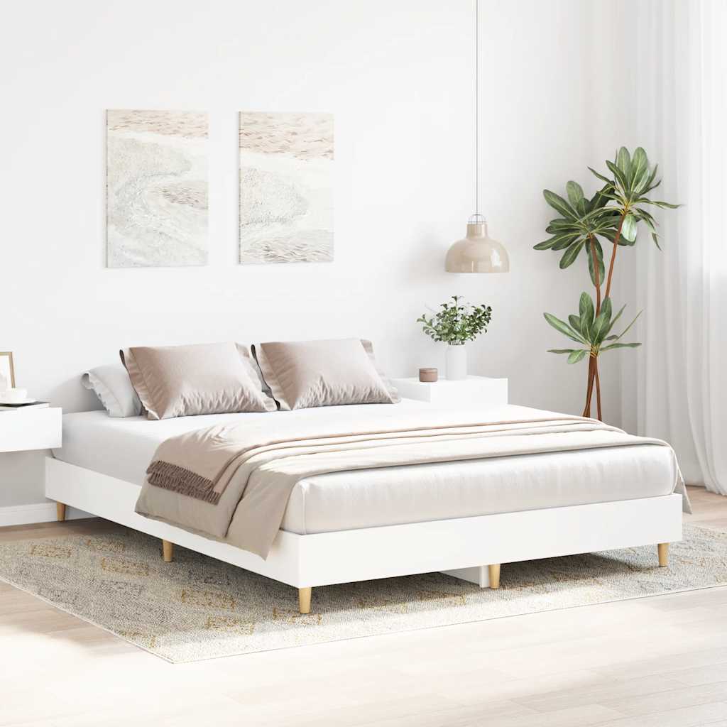 Bedframe zonder matras 150x200 cm spaanplaat wit