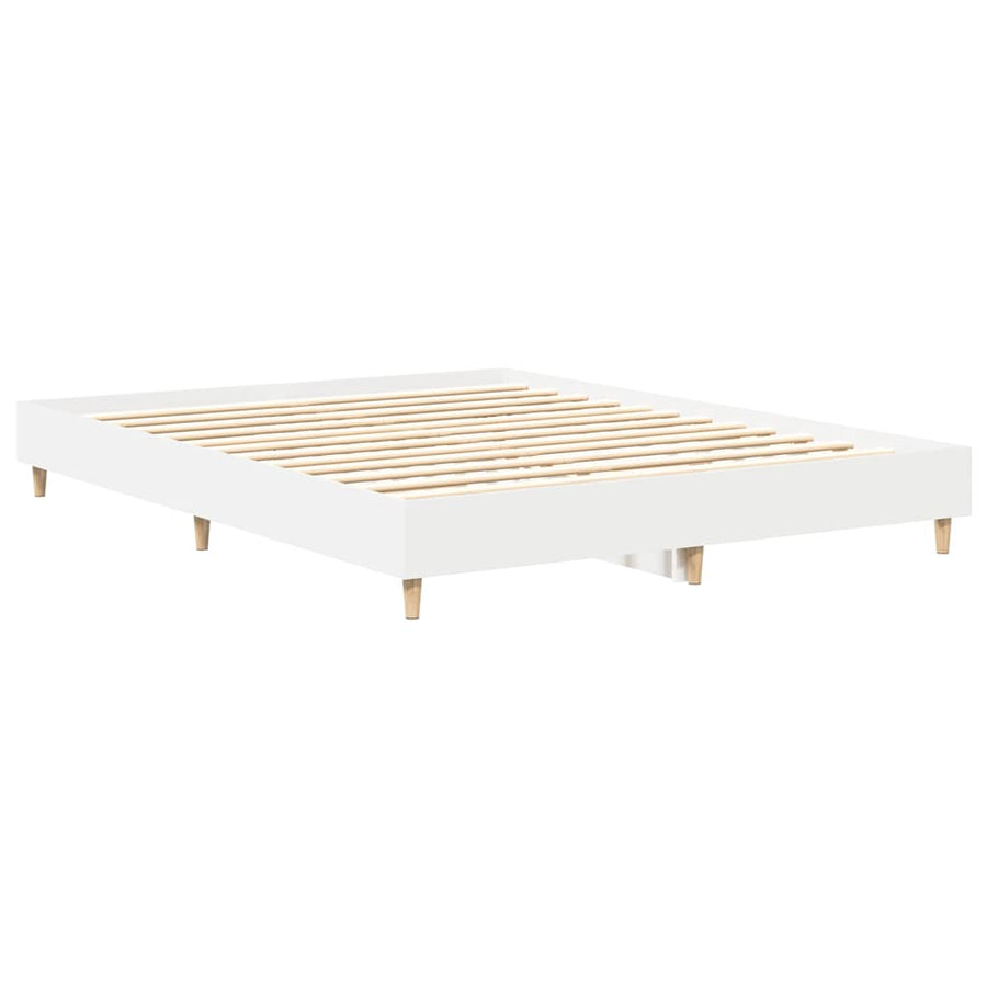 Bedframe zonder matras 150x200 cm spaanplaat wit