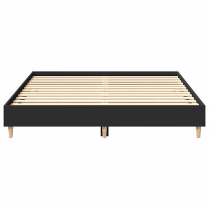 Bedframe zonder matras 150x200 cm spaanplaat zwart