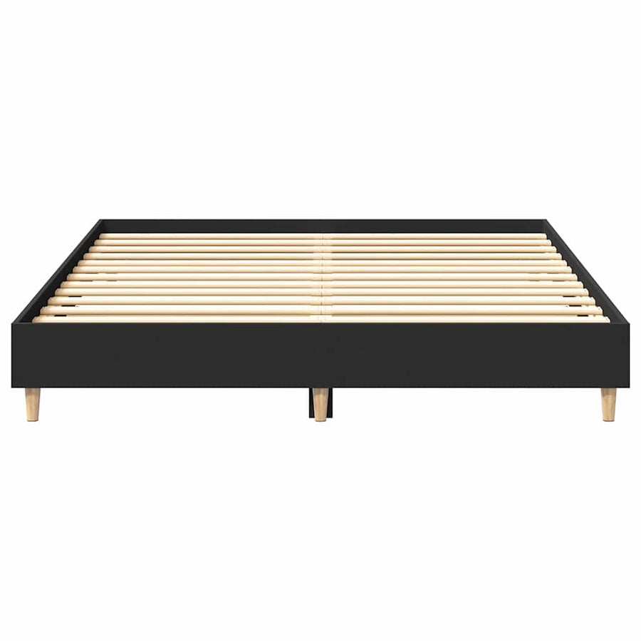 Bedframe zonder matras 150x200 cm spaanplaat zwart