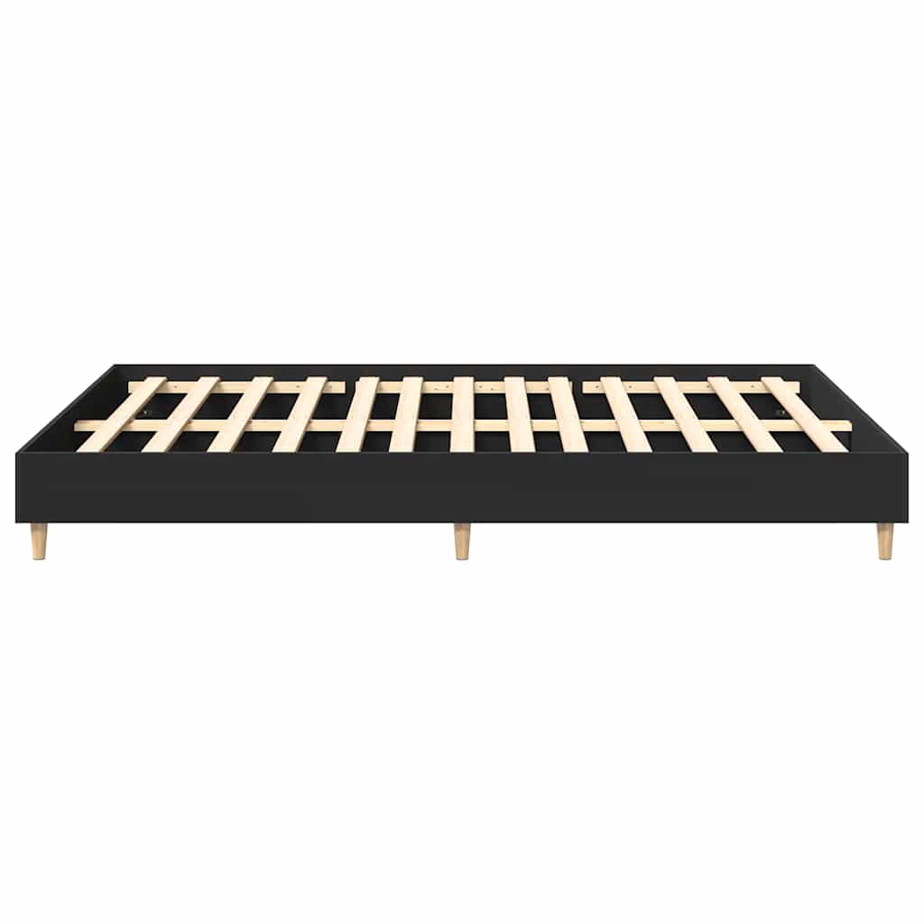 Bedframe zonder matras 150x200 cm spaanplaat zwart