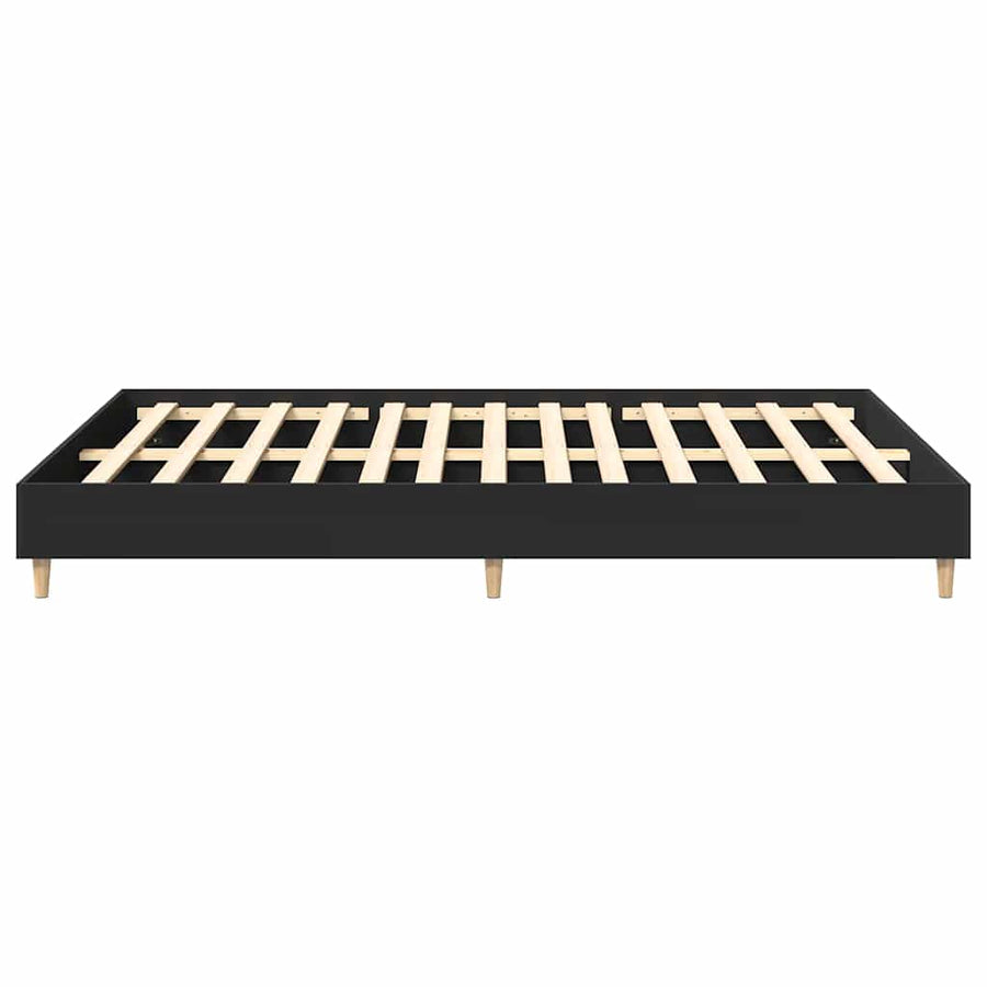 Bedframe zonder matras 150x200 cm spaanplaat zwart