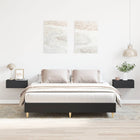 Bed frame without mattress 150x200 cm chipboard black
