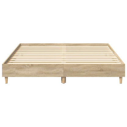 Bedframe zonder matras 150x200cm spaanplaat sonoma eikenkleurig