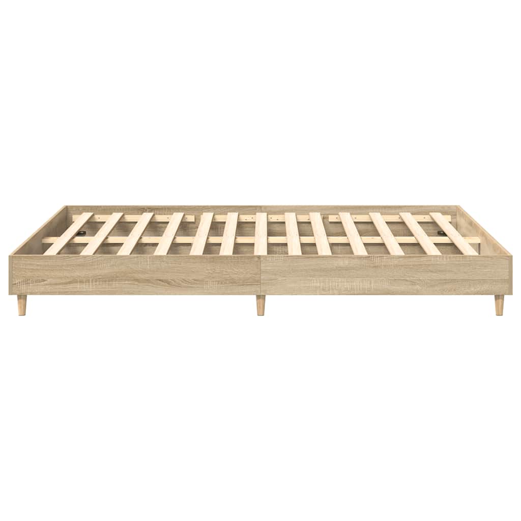 Bedframe zonder matras 150x200cm spaanplaat sonoma eikenkleurig