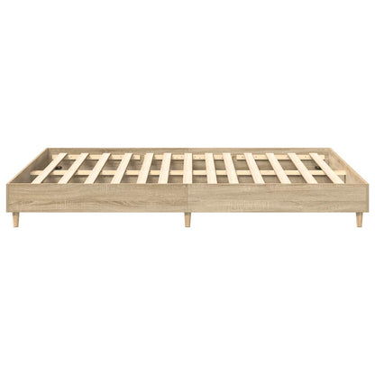 Bedframe zonder matras 150x200cm spaanplaat sonoma eikenkleurig