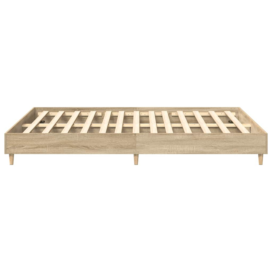 Bedframe zonder matras 150x200cm spaanplaat sonoma eikenkleurig