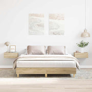 Bedframe 150x200 cm spaanplaat sonoma eiken