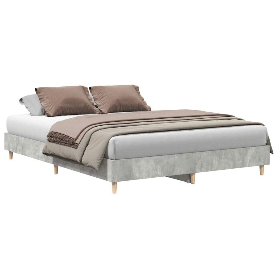 Bedframe zonder matras 150x200 cm spaanplaat betongrijs