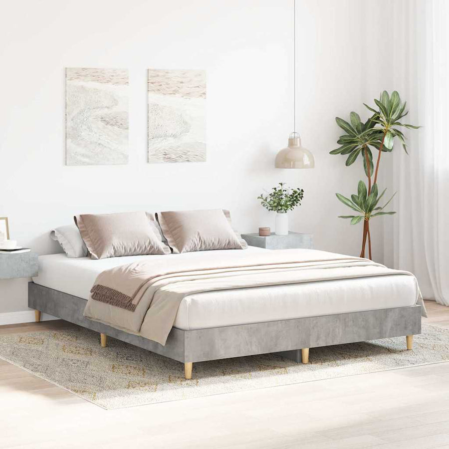 Bedframe zonder matras 150x200 cm spaanplaat betongrijs