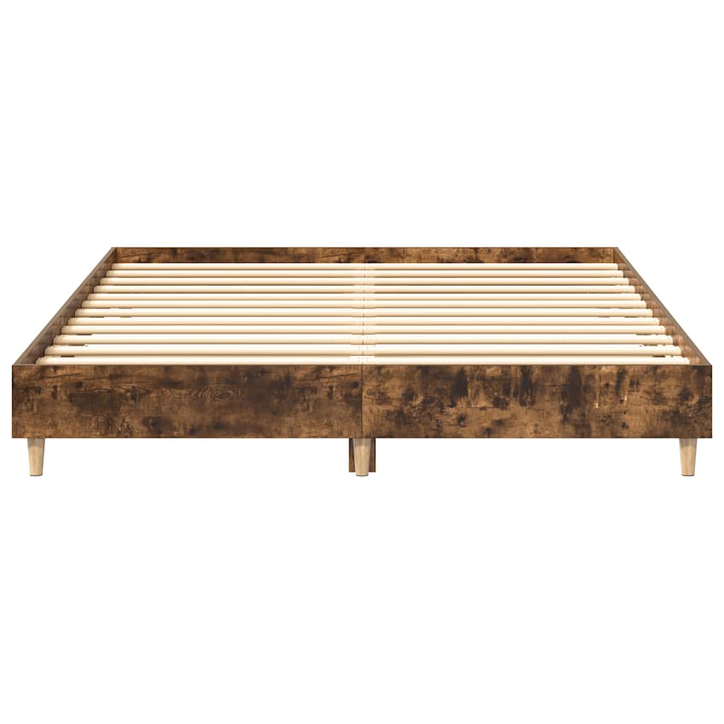 Bedframe zonder matras 150x200 cm spaanplaat gerookt eiken