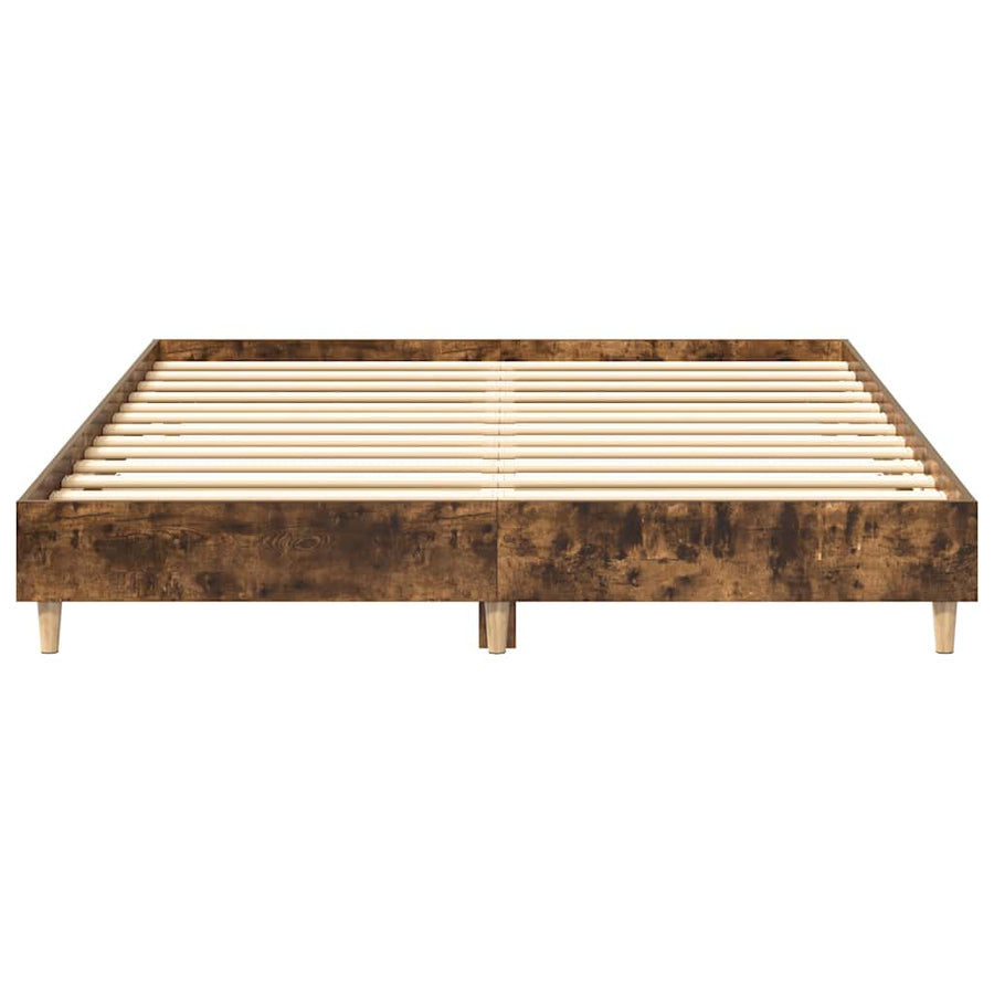 Bedframe zonder matras 150x200 cm spaanplaat gerookt eiken