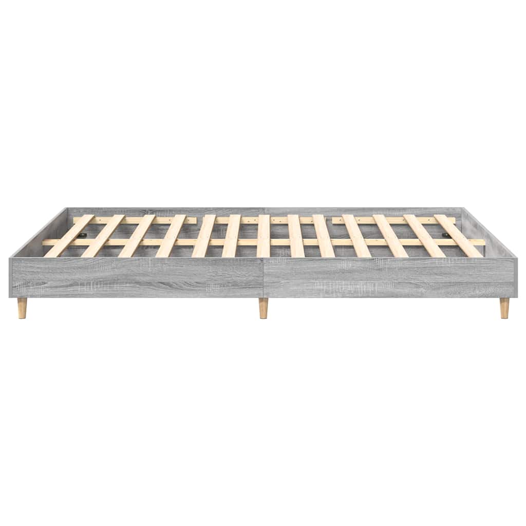 Bedframe zonder matras 150x200 cm spaanplaat grijs Sonoma