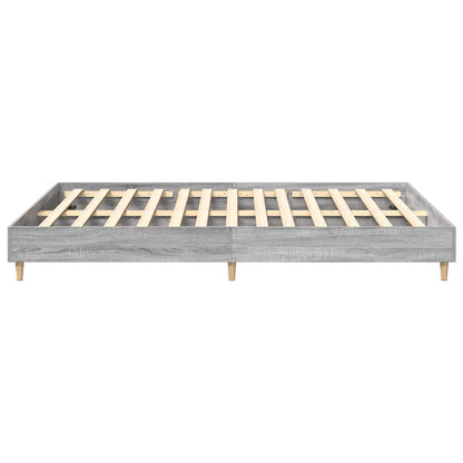 Bedframe zonder matras 150x200 cm spaanplaat grijs Sonoma
