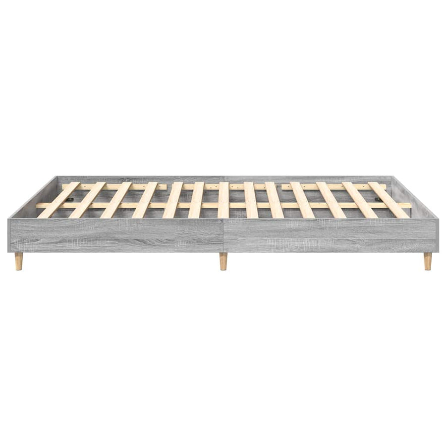 Bedframe zonder matras 150x200 cm spaanplaat grijs Sonoma