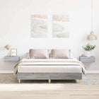 Bedframe 150x200 cm spaanplaat grijs Sonoma