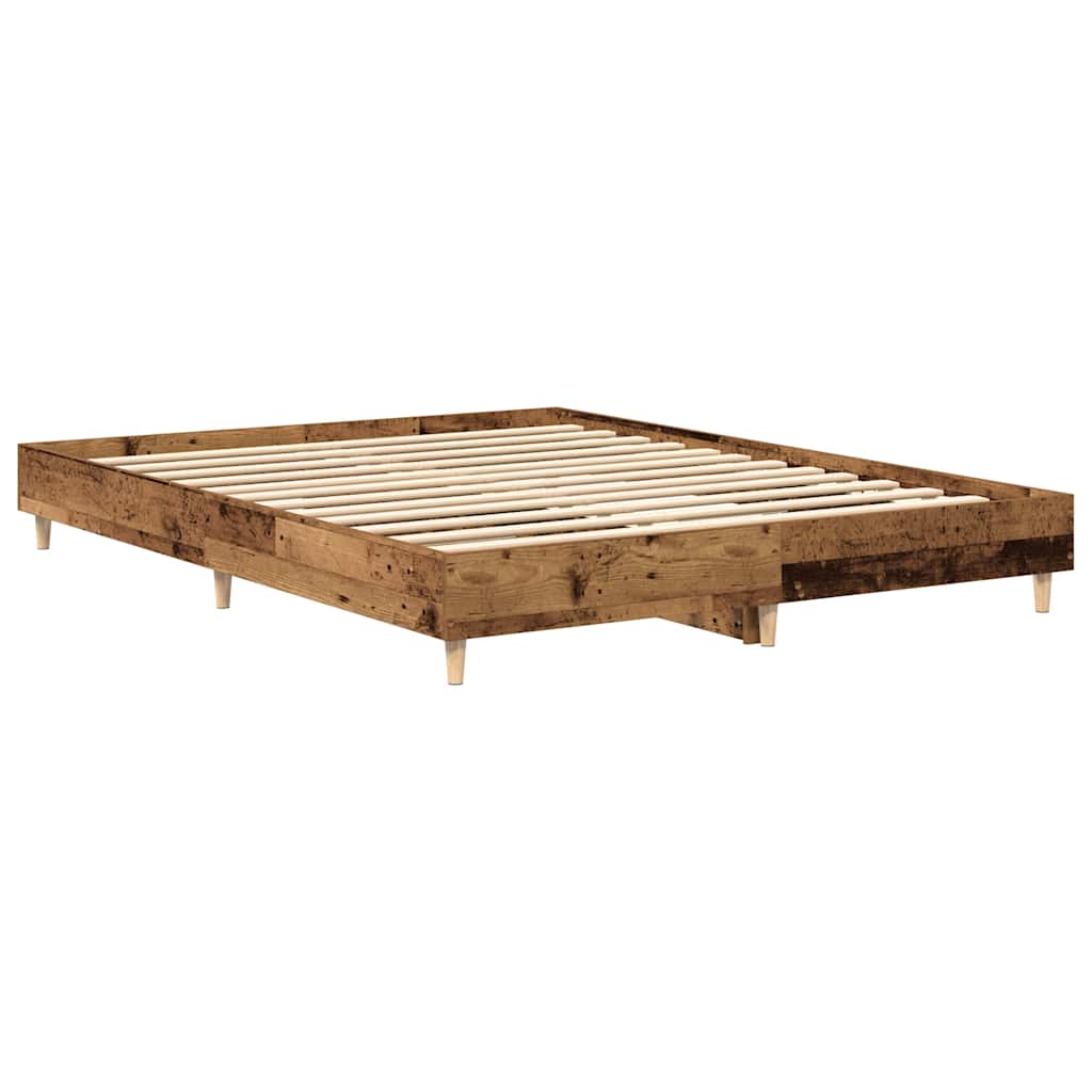 Bedframe zonder matras 150x200 cm spaanplaat bewerkt hout