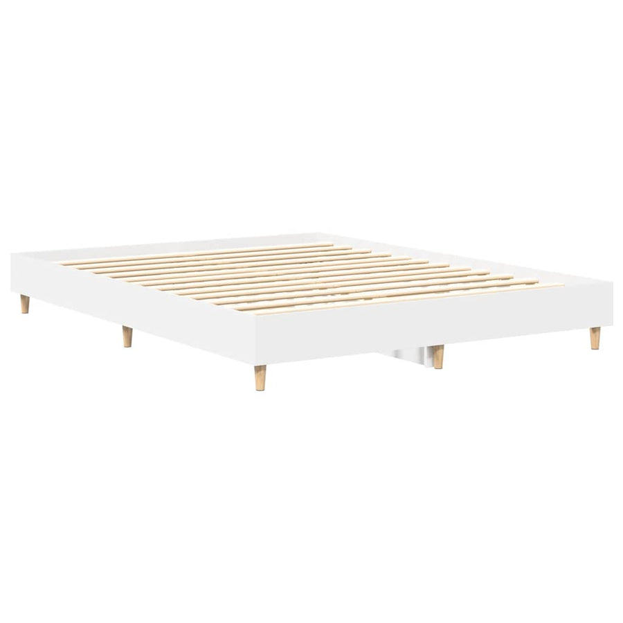 Bedframe zonder matras 140x200 cm spaanplaat wit