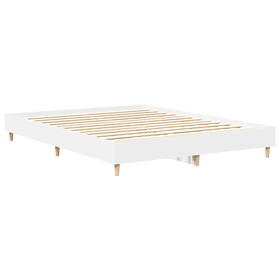 Bedframe zonder matras 140x200 cm spaanplaat wit