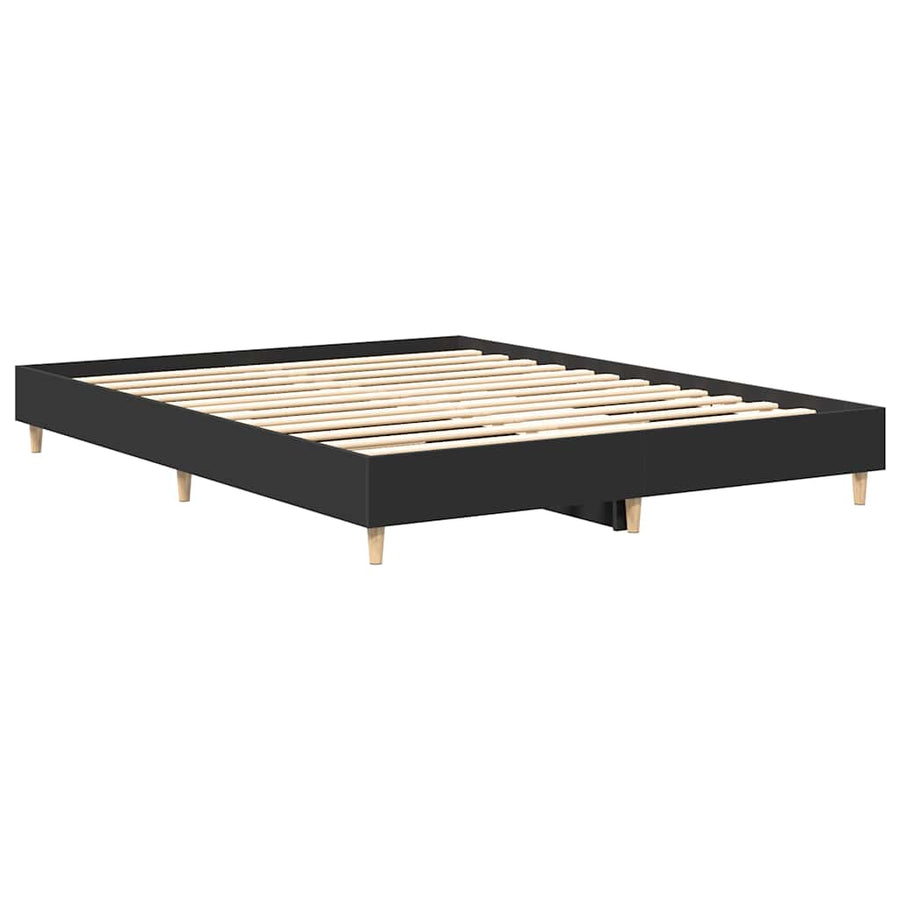 Bedframe zonder matras 140x200 cm spaanplaat zwart