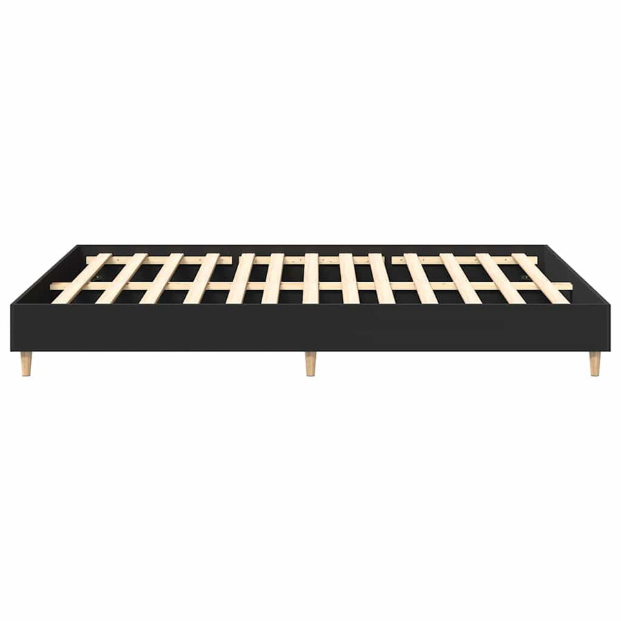 Bedframe zonder matras 140x200 cm spaanplaat zwart