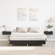 Bedframe 140x200 cm spaanplaat zwart