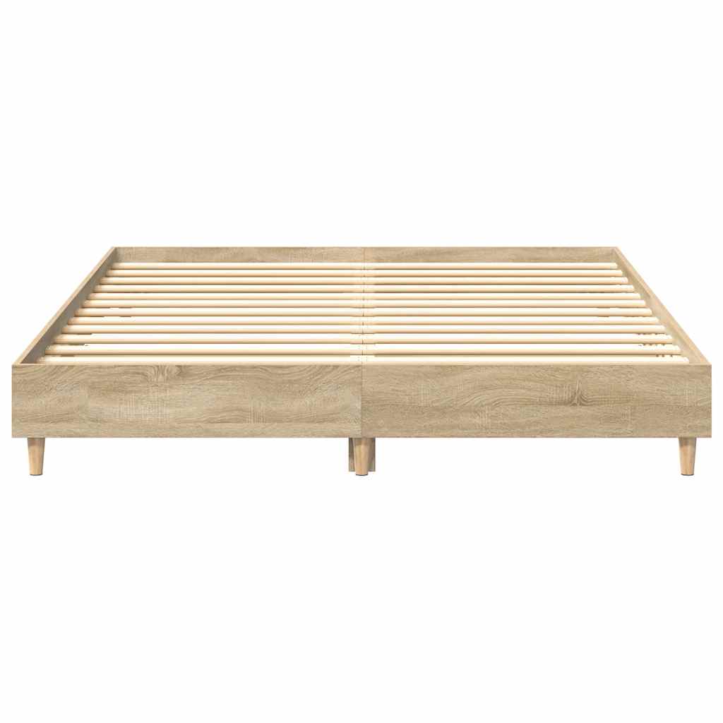 Bedframe zonder matras 140x200cm spaanplaat Sonoma eikenkleurig
