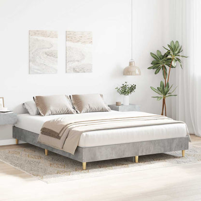 Bedframe zonder matras 140x200 cm spaanplaat betongrijs