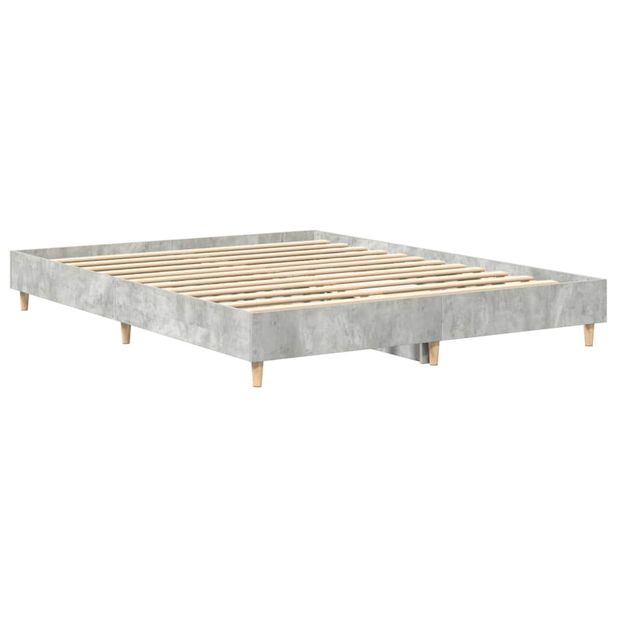 Bedframe zonder matras 140x200 cm spaanplaat betongrijs