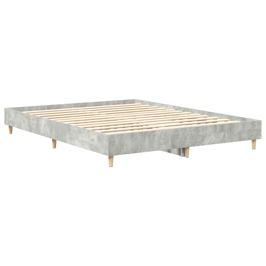 Bedframe zonder matras 140x200 cm spaanplaat betongrijs