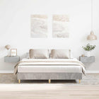 Bedframe 140x200 cm spaanplaat betongrijs