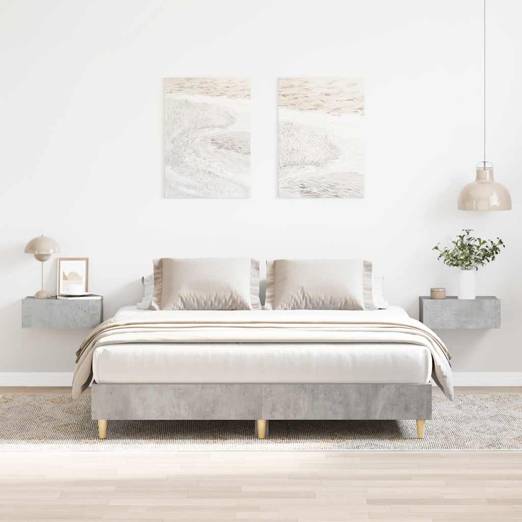Bedframe zonder matras 140x200 cm spaanplaat betongrijs