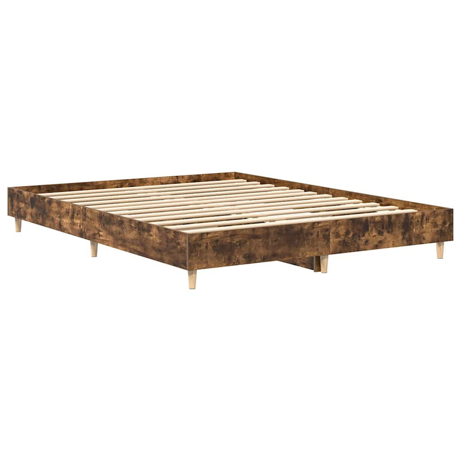 Bedframe zonder matras 140x200 cm spaanplaat gerookt eiken