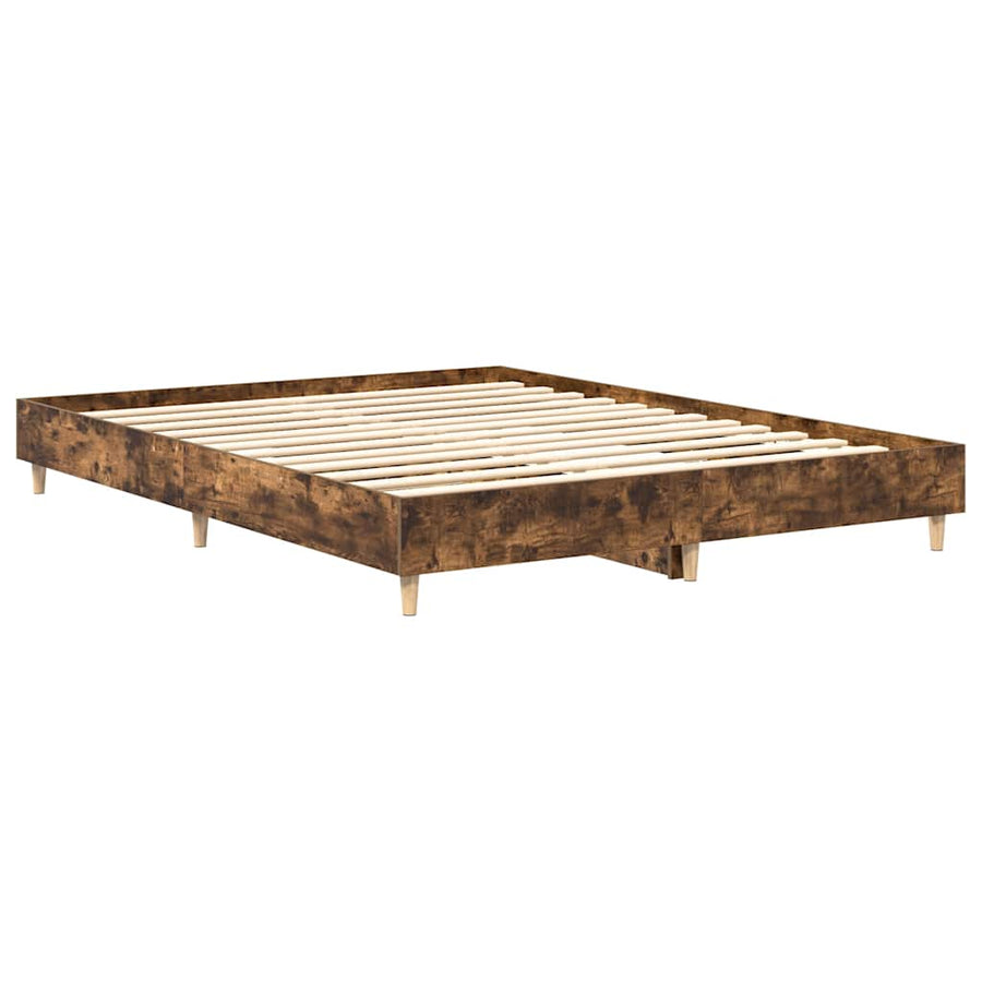 Bedframe zonder matras 140x200 cm spaanplaat gerookt eiken