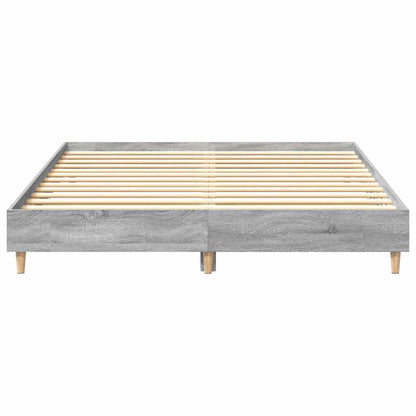 Bedframe zonder matras 140x200 cm spaanplaat grijs Sonoma
